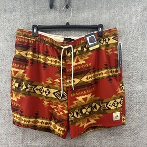 Pendleton Men's XL Highland Peak Shoreside Red Aztec Stretch Swim Trunks NWT $78